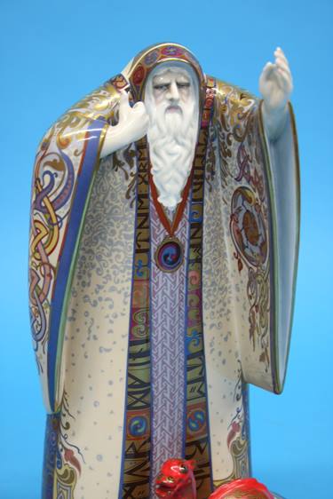 A Minton porcelain figure 'Merlin the Great Enchanter', Limited edition 81/250, printed marks. - Image 2 of 6