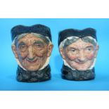 A Royal Doulton Character jug 'Granny', D5521 and another Royal Doulton Character jug 'Toothless