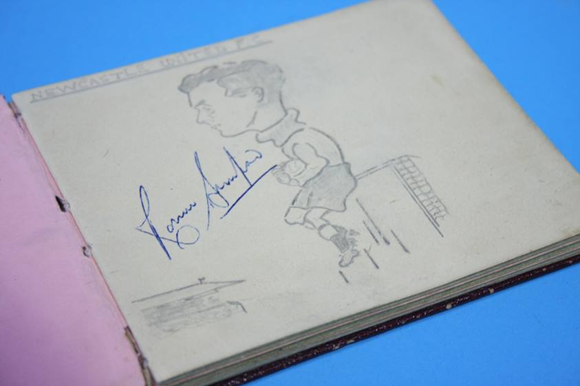 Collection of 186 Football Autographs from the 1950's in four books, each with individual autographs - Image 196 of 252