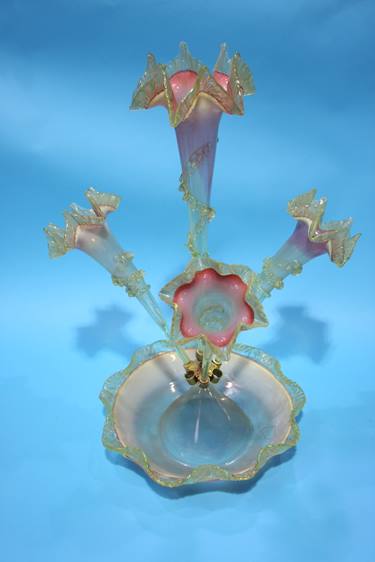 A Victorian glass table lustre - Image 2 of 2