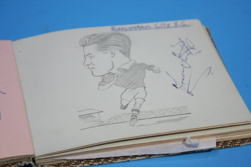 Collection of 186 Football Autographs from the 1950's in four books, each with individual autographs - Image 3 of 252