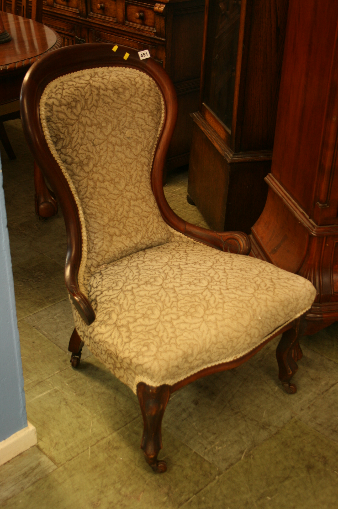 A mahogany spoon back nursing chair - Image 2 of 2