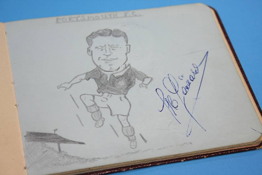 Collection of 186 Football Autographs from the 1950's in four books, each with individual autographs - Image 200 of 252