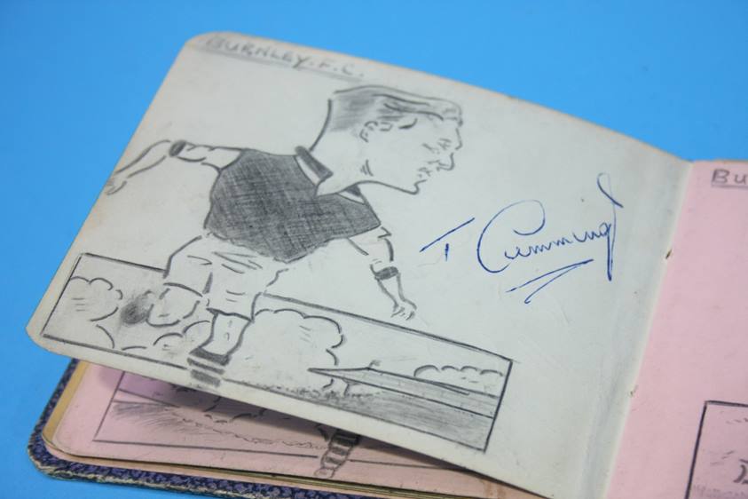 Collection of 186 Football Autographs from the 1950's in four books, each with individual autographs - Image 160 of 252