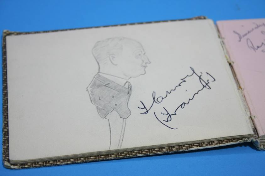 Collection of 186 Football Autographs from the 1950's in four books, each with individual autographs
