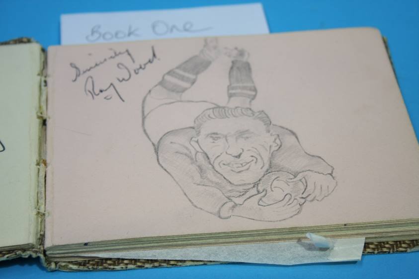 Collection of 186 Football Autographs from the 1950's in four books, each with individual autographs - Image 237 of 252