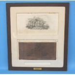 Thomas Bewick, A rare surviving copperplate engraved by Thomas Bewick of the Royal Coat of Arms,