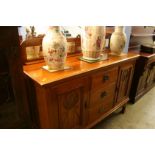 Edwardian mahogany mirror back sideboard. 152cm x 50cm x 124cm