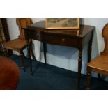 Reproduction mahogany serpentine side table