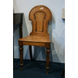 Pair of Oak hall chairs