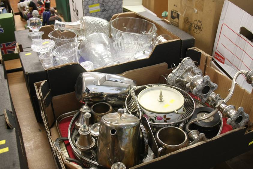 2 Trays of assorted, glass ware etc. - Image 2 of 2