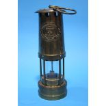 A brass 'Cambrian' miners lamp