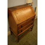 An oak fall front bureau