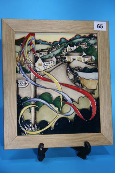 A framed Moorcroft plaque 'Kettlewell Dales' by Vicky Lovatt - Image 2 of 5