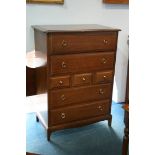 Stag part bedroom suite, comprising two chests of drawers, dressing table, pair of bedside