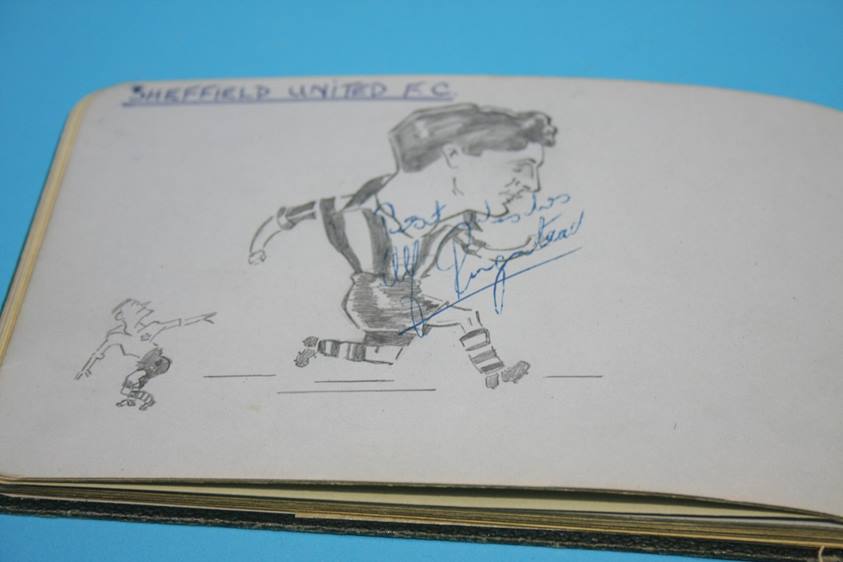 Collection of 186 Football Autographs from the 1950's in four books, each with individual autographs - Image 217 of 252