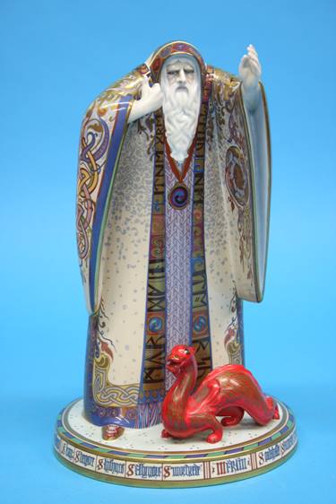 A Minton porcelain figure 'Merlin the Great Enchanter', Limited edition 81/250, printed marks.