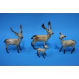 Two Beswick stags, a doe and a fawn (4)