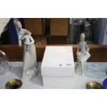 Two Lladro figures and a Royal Doulton figure