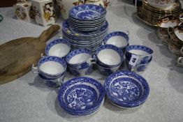 Part blue and white tea set etc.
