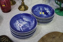 Collection of Copenhagen Christmas plates