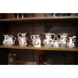 Collection of Masons jugs (10)