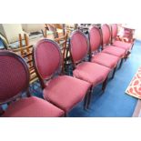 Set of six dining chairs