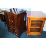 Drop leaf table and two cabinets