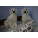 Pair of Staffordshire pot dogs