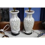 Pair of Oriental style table lamps