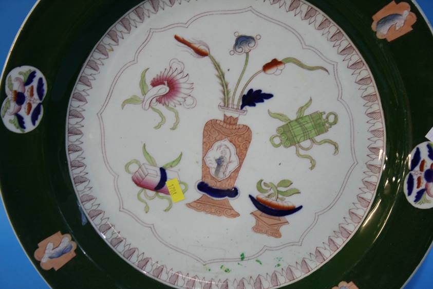 A Mason's ironstone charger and an Imari pattern plate - Image 5 of 6