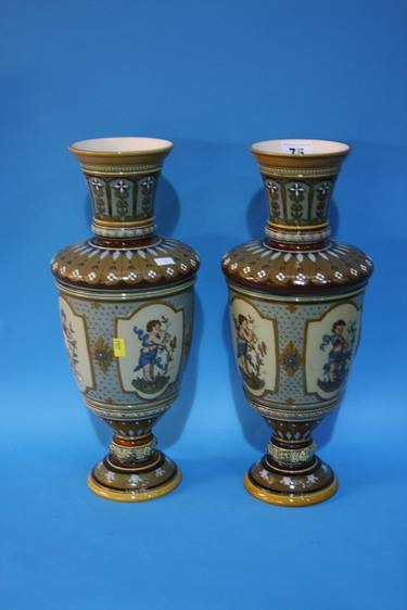 A pair of Mettlach vases