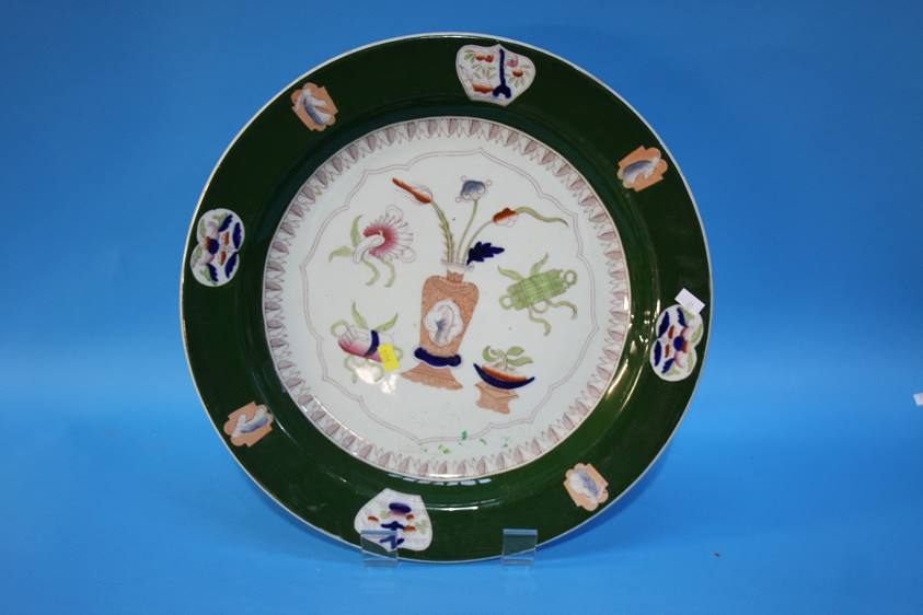 A Mason's ironstone charger and an Imari pattern plate - Image 4 of 6