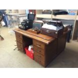 A large pedestal desk