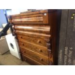 A Victorian mahogany chest of drawers (no base)