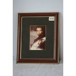 Christopher Lee (1922 - 2015), signed photograph as 'The Man with the Golden Gun', framed