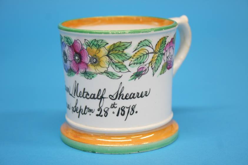 A Victorian tankard 'Trust in God' another Christening tankard to William Metcalfe Shearer, born - Image 5 of 18