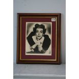 Joan Crawford (1904-1977) signed photograph, framed