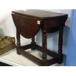 A small oak gateleg occasional table