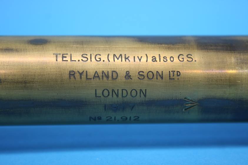 A Ryland and Sons Ltd of London 1st World War two drawer telescope, dated 1917 - Image 7 of 8