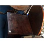 A mahogany commode and a walnut tilt top occasional table