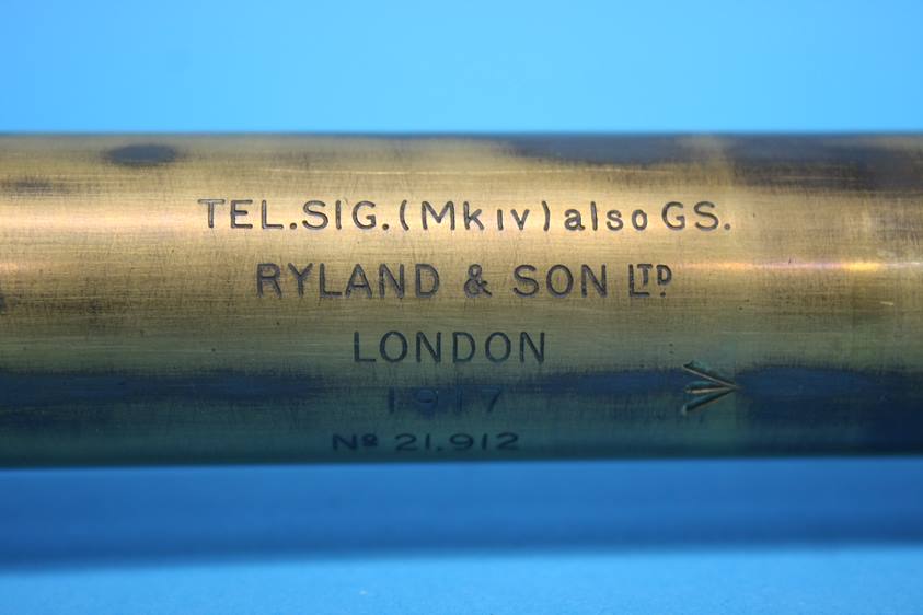 A Ryland and Sons Ltd of London 1st World War two drawer telescope, dated 1917 - Image 3 of 8