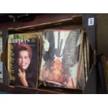 Two trays of vintage fashion magazines