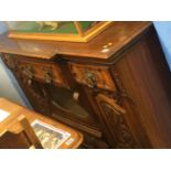 A walnut sideboard