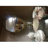 Brass mirror, Aynsley 'Wild Tudor' etc.