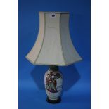 An Oriental style table lamp