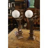 Pair of Art Deco style figural lamps