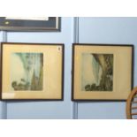 Pair of coloured etchings after R. Herdman Smith '
