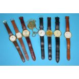 Seven various watches etc.