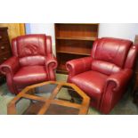 Pair of leather recliners